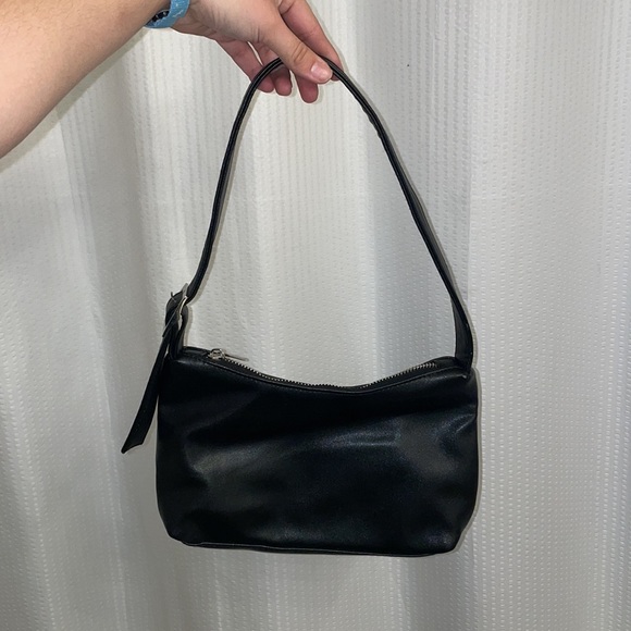 Black, Faux-Leather Mini-bag Size: OS - Picture 3 of 5